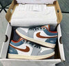 Nikee Air Jordan 1 Low Phantom REPAIRED DENIM