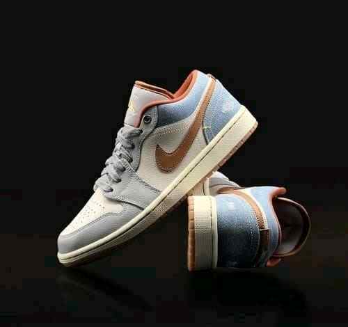 Nikee Air Jordan 1 Low Phantom REPAIRED DENIM