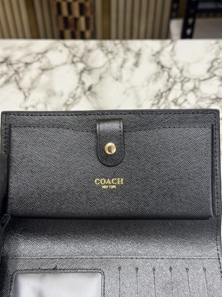 COAC_H PREMIUM TWO FOLD WALLET WITH BOX (10014-3 BLACK EMBOSSED)