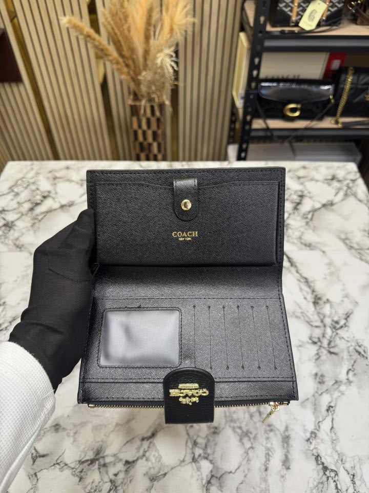 COAC_H PREMIUM TWO FOLD WALLET WITH BOX (10014-3 BLACK EMBOSSED)