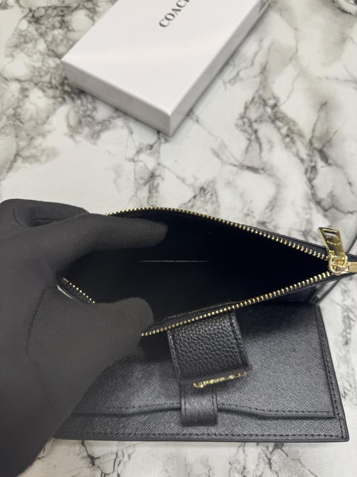 COAC_H PREMIUM TWO FOLD WALLET WITH BOX (10014-3 BLACK EMBOSSED)