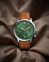 Fossii_l Neutro Chronograph LightBrown Silver Green