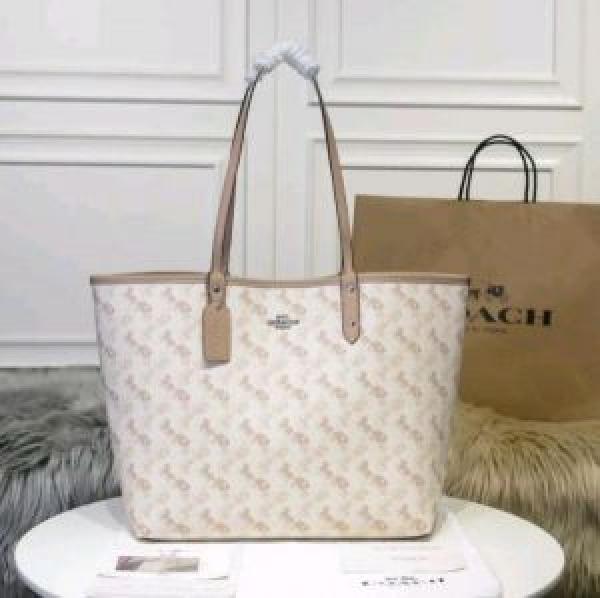 COAC_H TOTE SLING WITH DAMAGE BOX AND DUST BAG (HORSEFERRY-CREAM)
