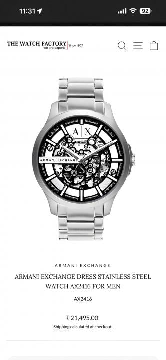 Armaann_i Exchange Ax2418 Hampton Automatic