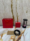 Valentin_o Garavani V-Shaped Premium Belt With Box Dust Bag Includes CarryBag (V43-Black)