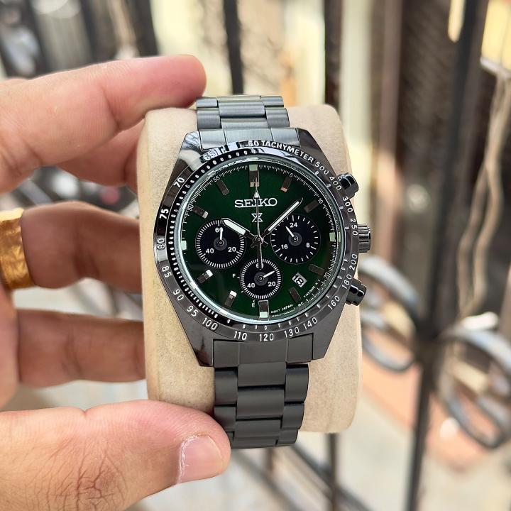 Seiko Prospex Speedtimer Chronograph  black -green