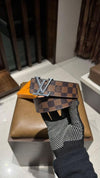 LOUI_S VUITTON CHECKS MENS BELT WID OG BOX 145