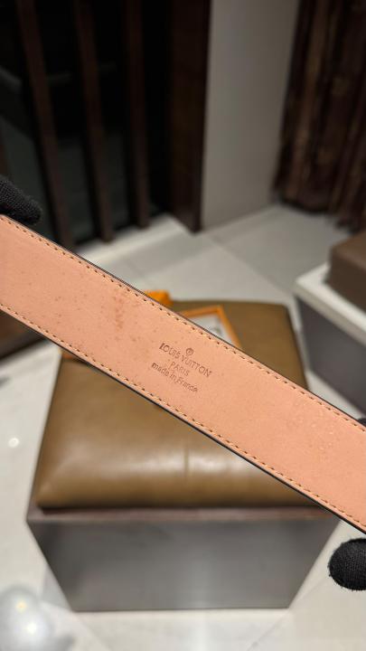 LOUI_S VUITTON CHECKS MENS BELT WID OG BOX 145