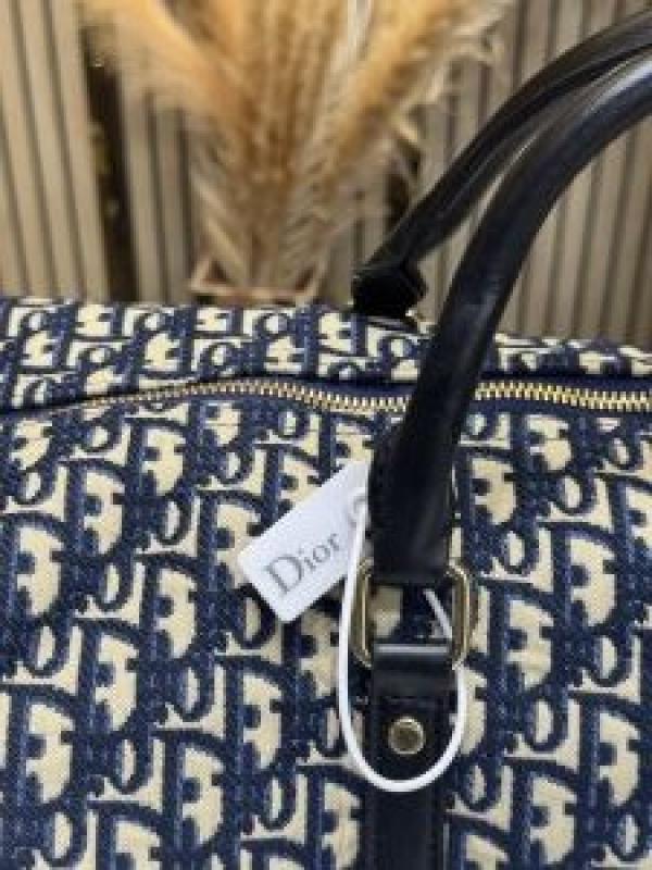 CHRISTIAN DIO_R DUFFLE PREMIUM QUALITY WITH DUST BAG SLING AND TAG (BLUE) (V20)