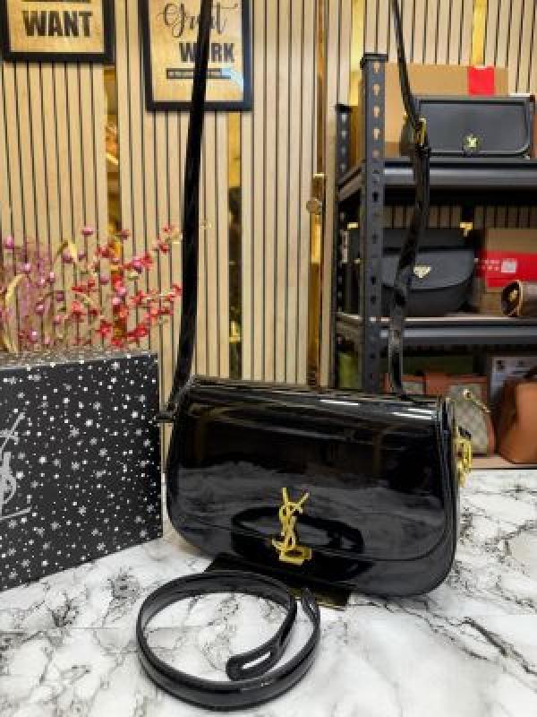 (Ysl) Yves Saint Laurent Le Hobo Shoulder Bag With Box And Dust Bag (V-2428-1) (Black)