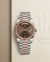 Rolee_x Oyster Perpetual Day Date 40 Battery 2Ton-Copper-Brown