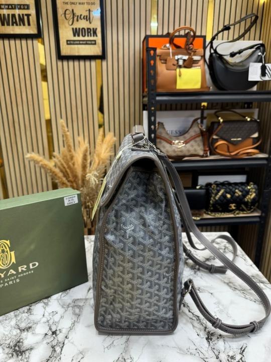 Goyar d Alpin Goyar dian Printed nvas Backpack With Box And Dust Bag (Grey)