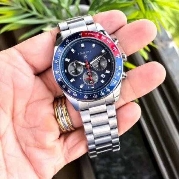 Seik_o Chronograph Silver Bkue