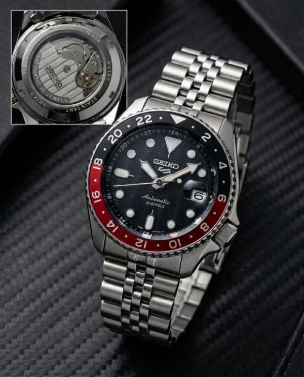 SEIK O 5 SPORTS GMT MOVEMENT LIKE AUTO OG LOCK PEPSI 299