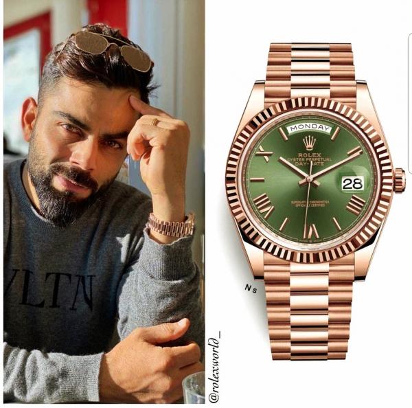 ROLLEX DAYDATE ROSEGOLD GREEN ROMAN DIAL AT299