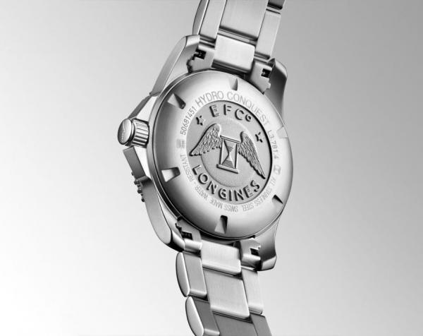 LONGINE HYDROCONQUEST AUTO SILVER BLACK HVY 38