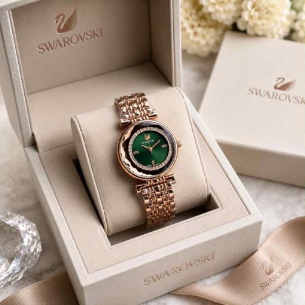 SWAROVSK CRYSTAL LAKE 32MM ROSE GREEN 694