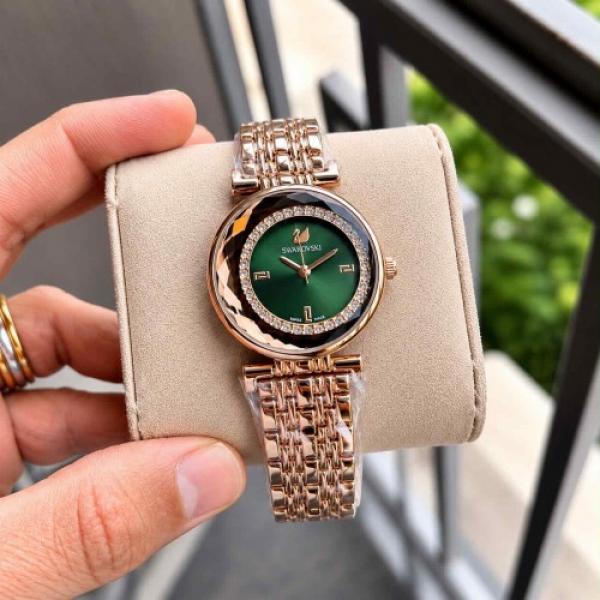 SWAROVSK CRYSTAL LAKE 32MM ROSE GREEN 694