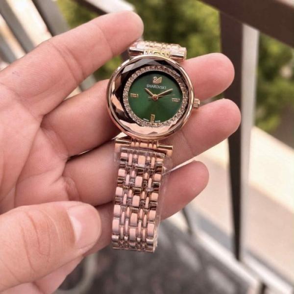 SWAROVSK CRYSTAL LAKE 32MM ROSE GREEN 694