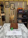 Prad Saffiano Galleria Handbag With Dust Bag (Brown)