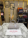 Guess Monogram Mini Satchel Crossbody Bag (CreamBeige)