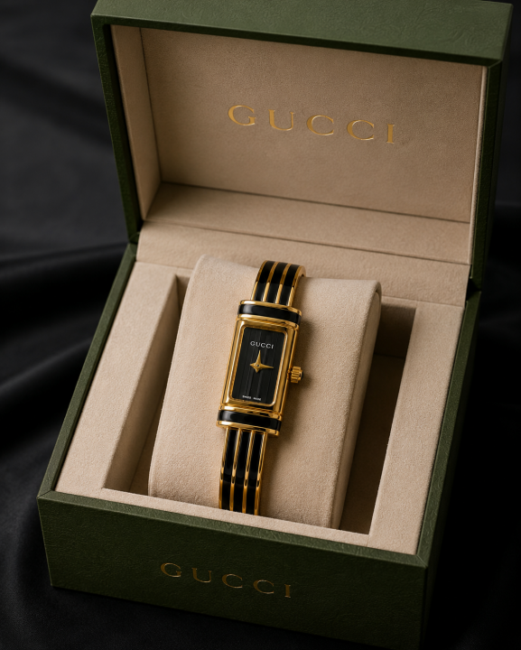 Gucc ci bamboo analog ladies black 702