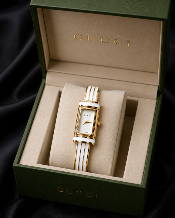 Gucc ci bamboo analog ladies white 703