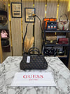 Guess Monogram Mini Satchel Crossbody Bag (Coffee)