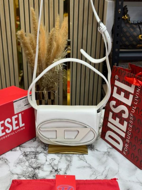 Diese 1dr shoulder bag premium quality with box and dust bag including carry bag (white)