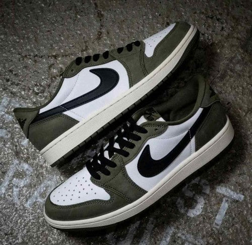 AIR JORDAN 1 RETRO LOW OG MEDIUM OLIVEBLACK-SUMMIT WHITE-SAIL