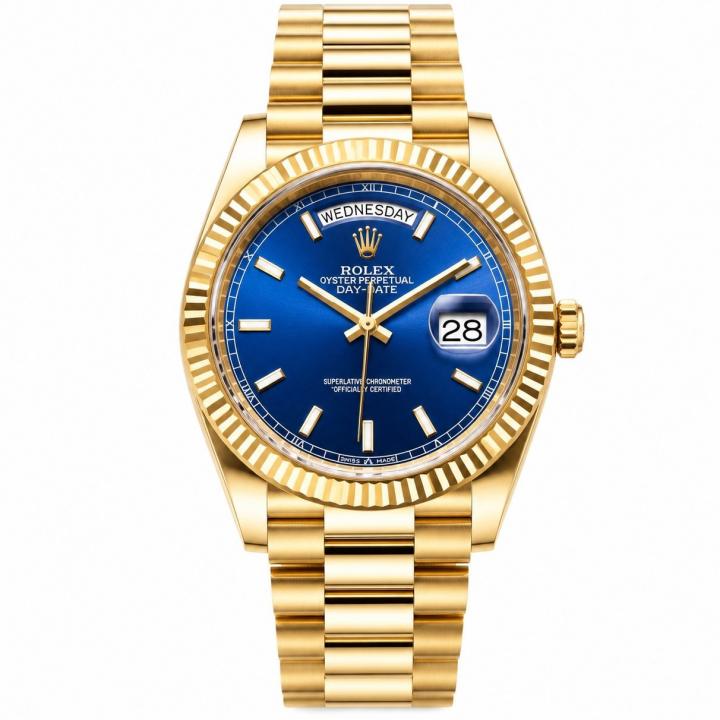 Roleex Day Date Gold Blue ( Best Quality )