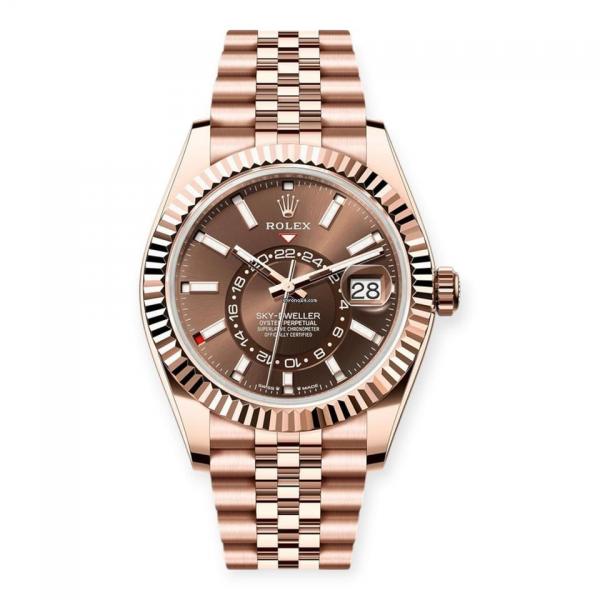 Role ex  oyster perpetual Sky Dweller rose rose 107.