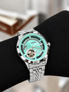 Cartie 21 Automatic Open Heart Skeleton Tiffany