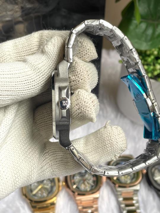 PATEK PHILIIPPE SUN SILVER BLACK DIAL AT456