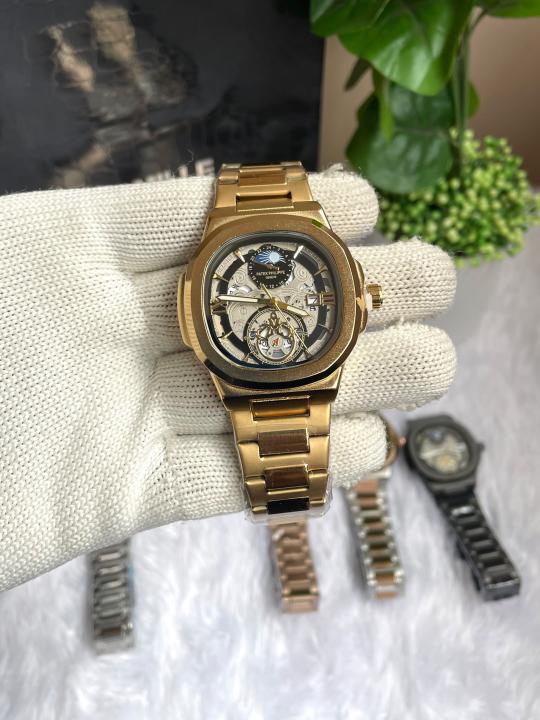 PATEK PHILIIPPE SUN GOLD BLACK DIAL AT456