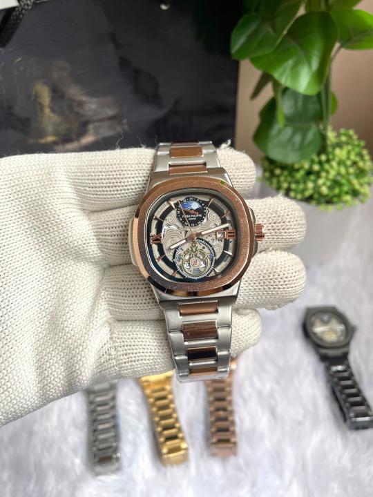 PATEK PHILIIPPE SUN TWO TONE BLACK DIAL AT456