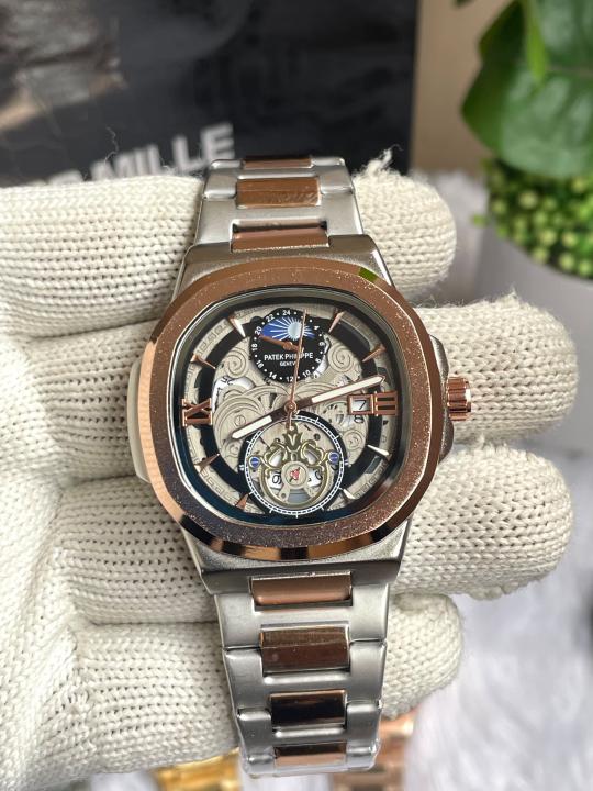 PATEK PHILIIPPE SUN TWO TONE BLACK DIAL AT456