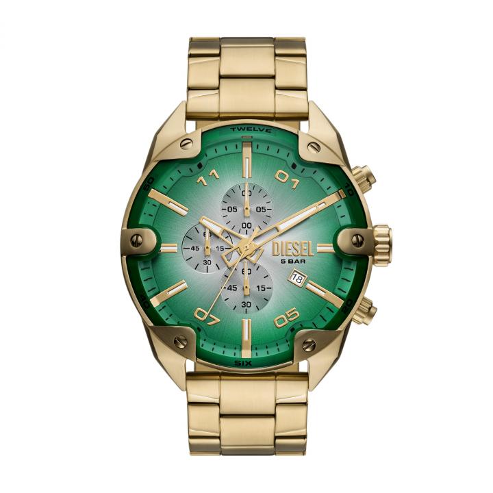 DIESE EL SPIKED 5 BAR MENS  GOLD GREEN 710