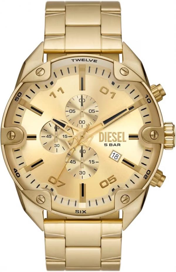 DIESE EL SPIKED 5 BAR MENS GOLD GOLD 713