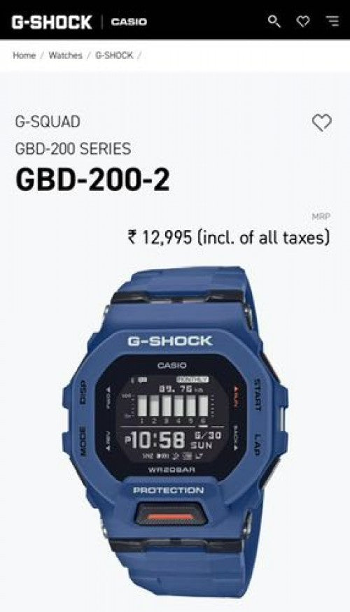 G SHOCK GBD 200 1