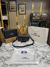 Coac Tabby Chain Clutch In Snake-embossed C Logo Shoulder Bag With Double Og Box And Dust Bag Includes Carry Bag (Black)