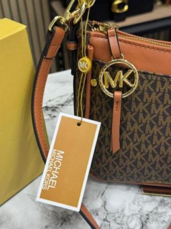 Michael Kor Jet Set Logo Shoulder Bag With Box And Dust Bag (Brown H02038)