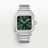 Cartiie_r Santos Automatic silver green