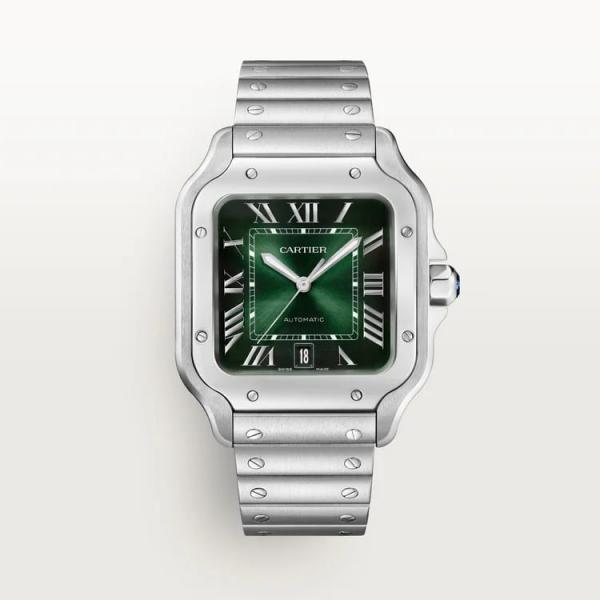Cartiie_r Santos Automatic silver green