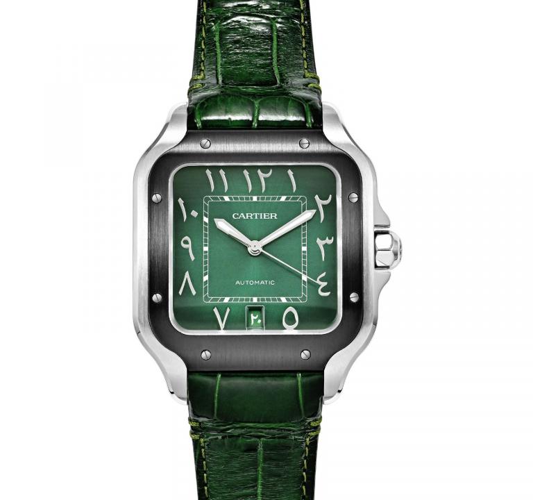 Cartiie_r Santos Automatic Black ring