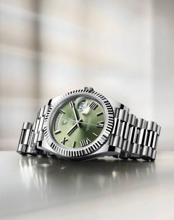 Roleex Mens Oyster Day Date Green Dial Heavy Quality