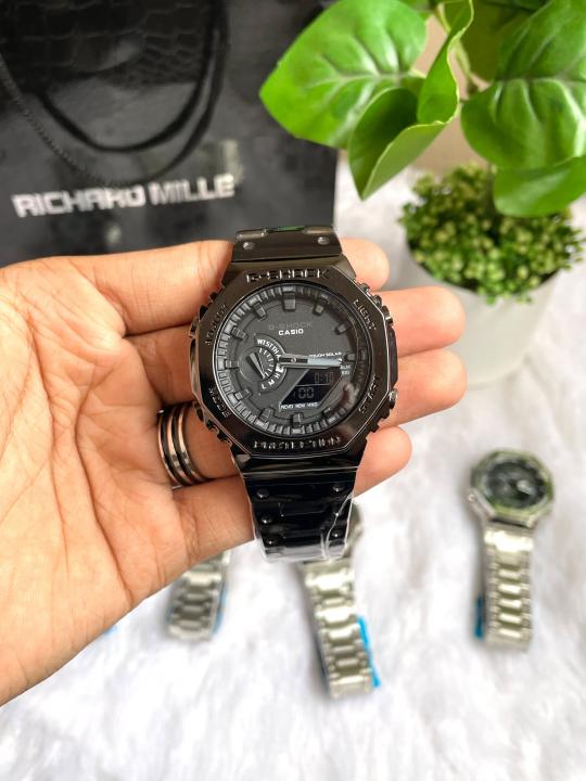 CASIO GSHOCK B2100 METAL FULL BLACK AT308