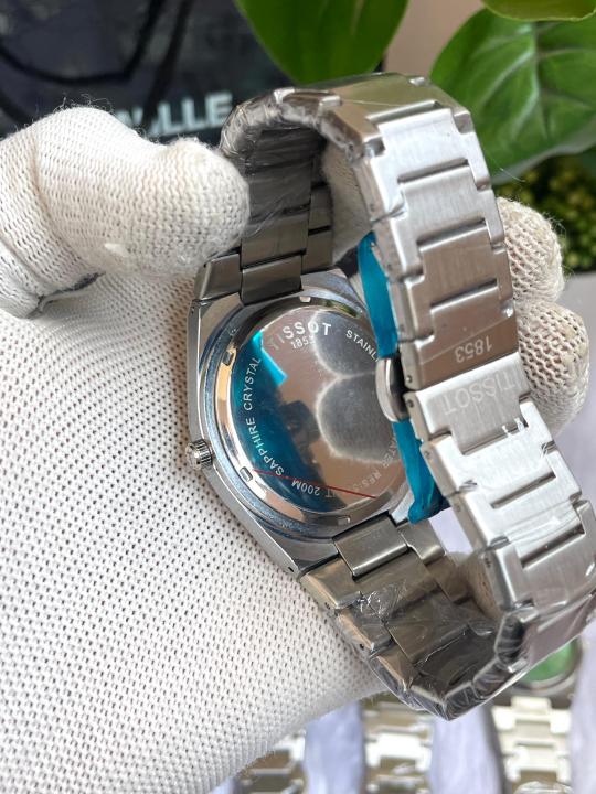 TISSSOT PRX SILVER BLACK TEXTURE DIAL AT358