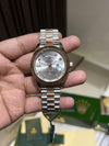 Roleex day date dual tone white dial