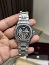 PATEK PHILIPE SILVER BLACK DIAL PREMIUM WATCH